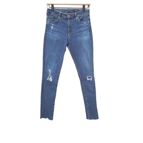 Adriano Goldschmied The Farrah High-Rise Skinny Ankle Women's Size 25R Blue Jean - Picture 2 of 14